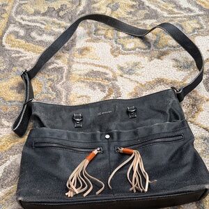 Sherpani Black Shoulder Bag with Tassel Details